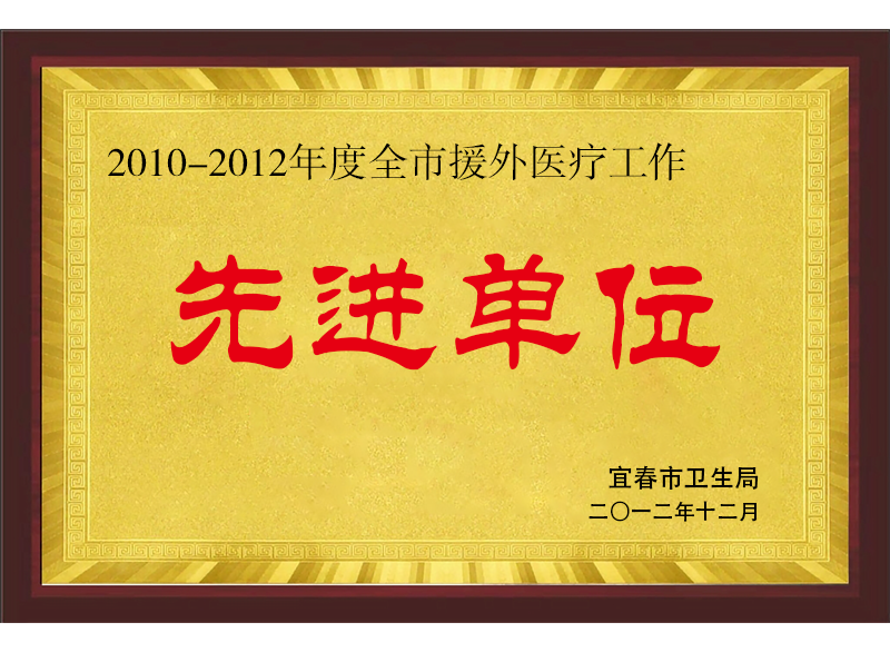 2010-2012年度全市援外医疗工作先进单位